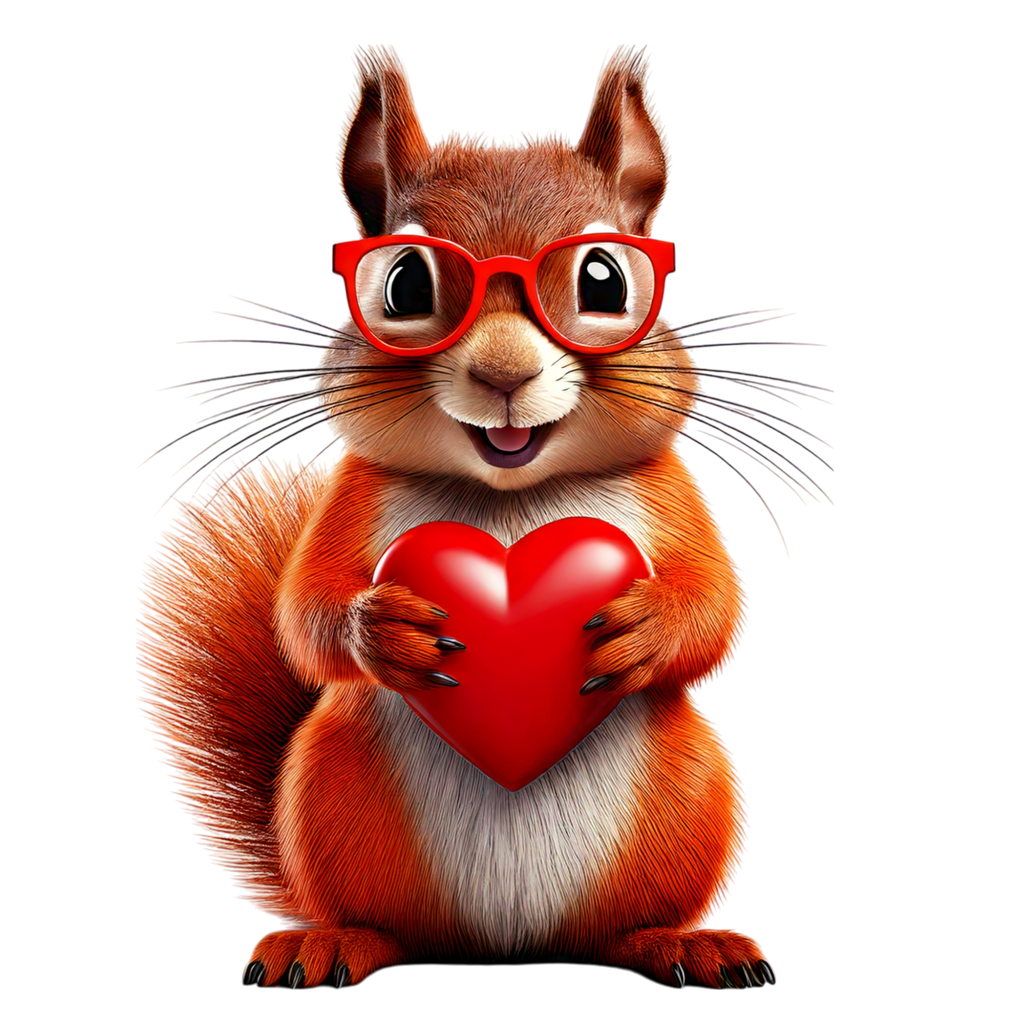 Sammy holding heart cutout